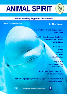 ANIMAL SPIRIT the Animal Interfaith Alliance Magazine Spring 2018 - Issue 8