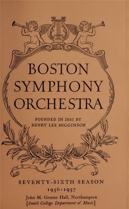 Boston Symphony Orchestra Concert Programs, Season 76, 1956