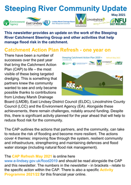 Steeping River Community Update May 2021