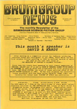 Birmingham Science Fiction Group Newsletter