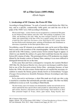 Suppia, Alfredo – “SF As Film Genre (1895-1960)”