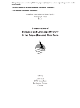 Conservation of Biological and Landscape Diversity in the Dnipro (Dnieper) River Basin