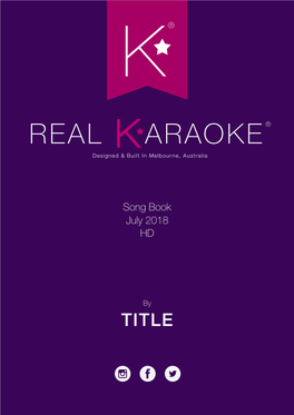 REAL ARAOKE® Designed & Built in Melbourne, Australia