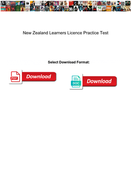 New Zealand Learners Licence Practice Test