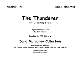 The Thunderer By: John Philip Sousa