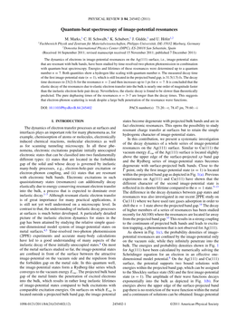 Quantum-Beat Spectroscopy of Image-Potential Resonances