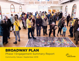 Broadway Plan: Phase 1 Engagement Summary Report