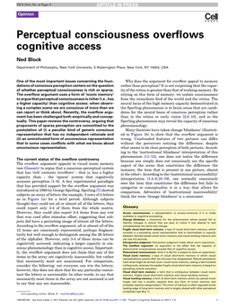 Perceptual Consciousness Overflows Cognitive Access