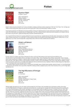 Mcnally Robinson Saskatoon Bestsellers' List