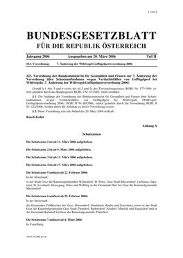 Bundesgesetzblatt Für Die Republik Österreich