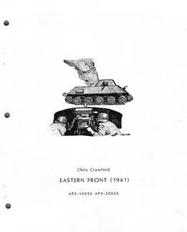 Atari APX 20050 Eastern Front 1941 Manual