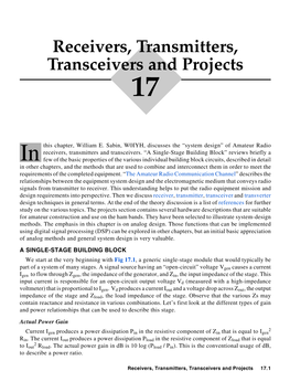 Chapter 17 “Transforms” Rin to the Value Rgen (As Seen by the Generator) and at the Same Time Nullifies the Reactance