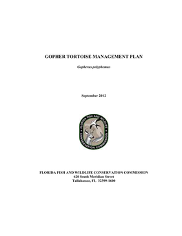 Gopher Tortoise Management Plan