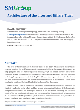 Architecture of the Liver and Biliary Tract Mukaddes ESREFOGLU