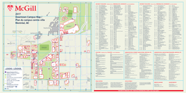 2017 Downtown Campus Map / Plan Du Campus Centre-Ville Montréal, QC