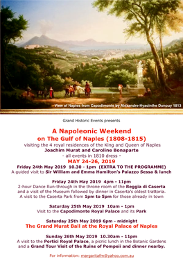 English Programme for Naples 2019