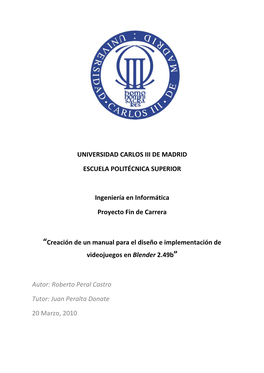 Creación De Un Manual Para El Diseño E Implementación De Videojuegos En Blender 2.49B”