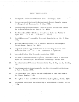 Dr. Ernst Stuhlinger Bibliography