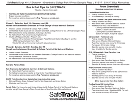 Bus & Rail Tips for SAFETRACK