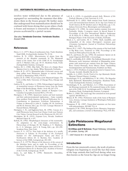 Late Pleistocene Megafaunal Extinctions Involves Water Withdrawal Due to the Presence of Lull, R