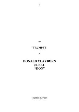 Download the TRUMPET of DON SLEET