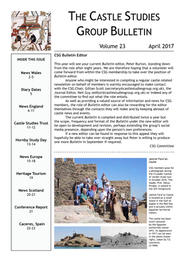 The Castle Studies Group Bulletin