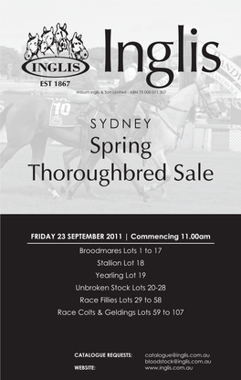 Spring Thoroughbred Sale