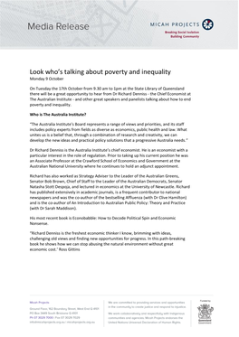 Look Who's Talking About Poverty and Inequality