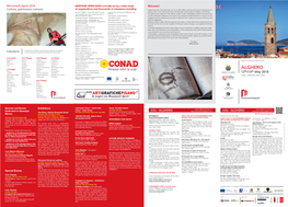 COMUNE DI ALGHERO 12 /13 May 2018 Consulta Giovani Alghero Hods - HERITAGE OPEN DAYS GUS - Gruppo Umana Solidarietà ONLUS Ong Progetto Sprar Alghero “Junts”