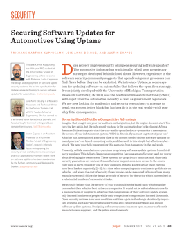 Securing Software Updates for Automotives Using Uptane