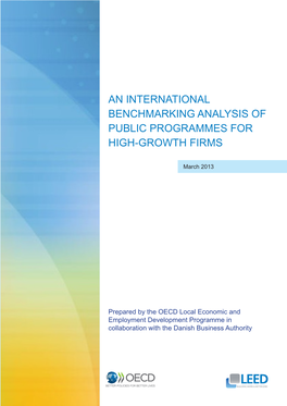 An International Benchmarking Analysis of Public Programmes for High-Growth Firms