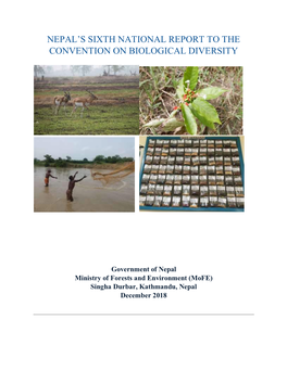 National Report to the Convention on Biological Diversity