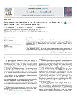 A Report on Two Shots Fired at Point-Blank Range Using Hollow