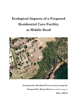 Middle Head Ecological Review Jul 14