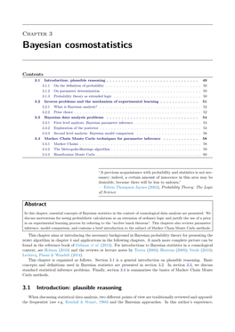 Chapter 3: Bayesian Cosmostatistics