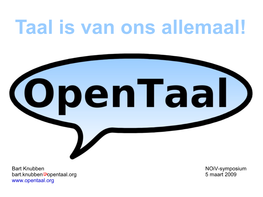 Taal Is Van Ons Allemaal!