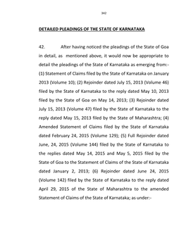 In-Basin Utilisation of Mahadayi Waters in Karnataka.’ in the Said Report It Has Been Indicated 414