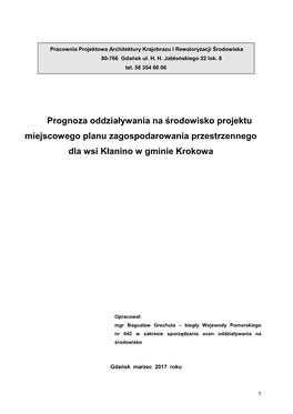 Kłanino Prognoza 03 2017