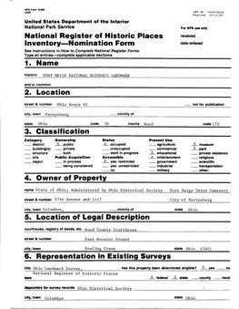National Register of Historic Places Inventory—Nomination Form 1. Name___2. Location 3. Classification 4. Owne
