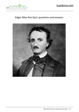 Edgar Allan Poe Quiz: Questions and Answers