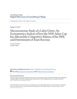 Microeconomic Study of a Labor Union: an Econometrics Analysis Of