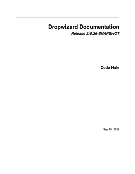 Dropwizard Documentation Release 2.0.26-SNAPSHOT