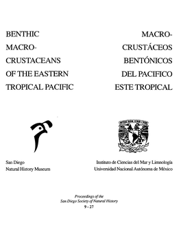 Crustaceans of the Eastern Tropical Pacific Macro