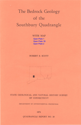 Bedrock Geology of the Southbury Quadrangle