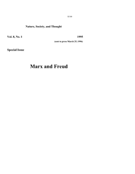 Marx and Freud