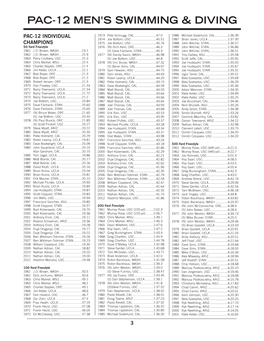 Pac-12 Men's Swimming & Diving