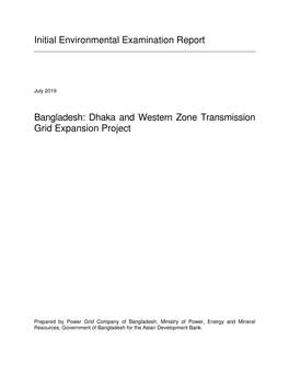 Dhaka and Western Zone Transmission Grid Expansion Project