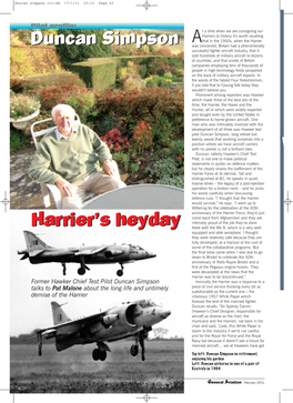 Harrier's Heyday