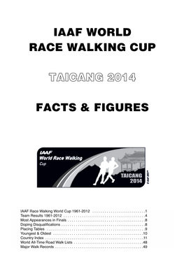 Iaaf World Race Walking Cup Facts & Figures