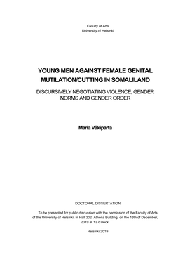 Young Men Against Female Genital Mutilation/Cutting in Somaliland